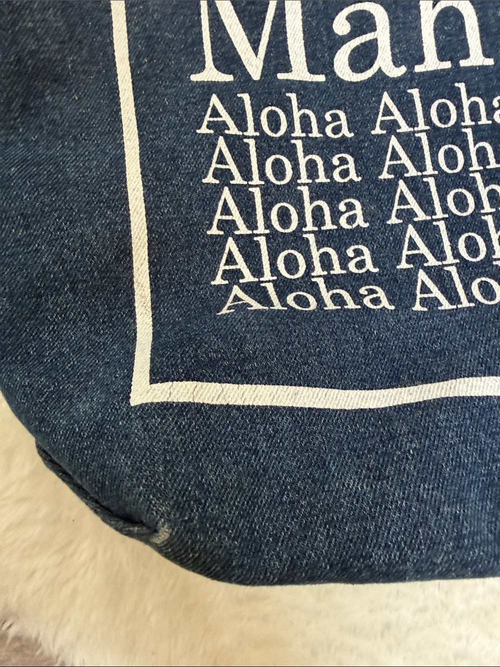 Bundle Mahalo Aloha Navy Tote with Hat - Picture 7 of 16